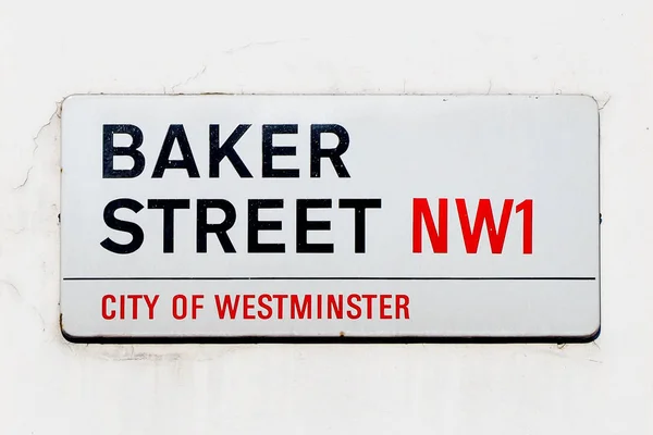 Sinal Rua Para Baker Street Cidade Londres — Fotografia de Stock