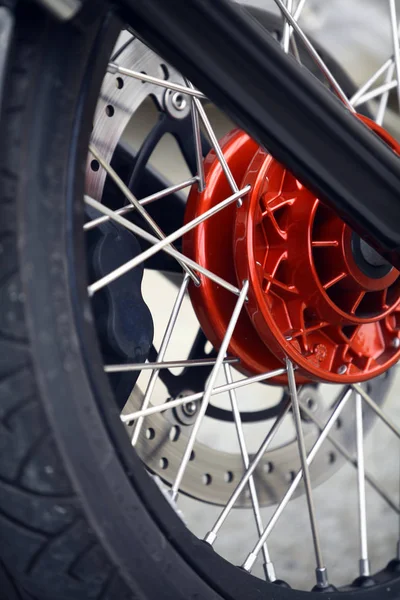 Kolor Zbliżenie Koła Motocykla — Zdjęcie stockowe