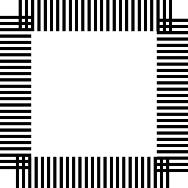 Banda Negra Cuadrada Patrón Geométrico Abstracto Fondo Neutro — Foto de Stock