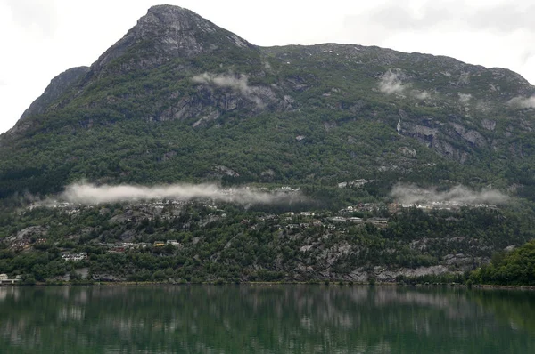 Sorfjord Regen Zwischen Odda Und Hardangerfjord — Stockfoto