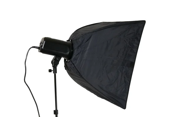 Side View Photo Studio Softbox Isolated White — Stock Photo, Image