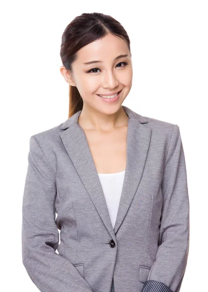 Geschäftsfrau Auf Weißem Hintergrund — Stockfoto