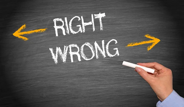 Right Wrong Evaluation Concept — Stock Photo, Image