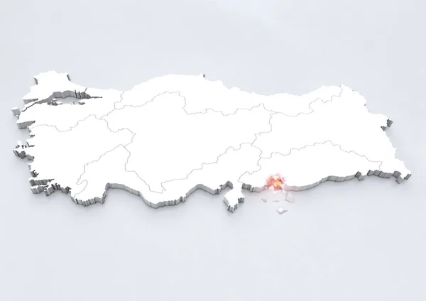 Mapa Del Pavo Con Detonación Suruco Después Atentado Suicida —  Fotos de Stock