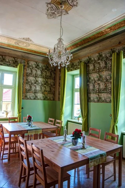 Interno Ristorante Elegante Vecchio Stile Hdr Slovenia — Foto Stock