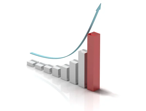 Bar Chart Exponential Growth Rate — Stock Photo, Image