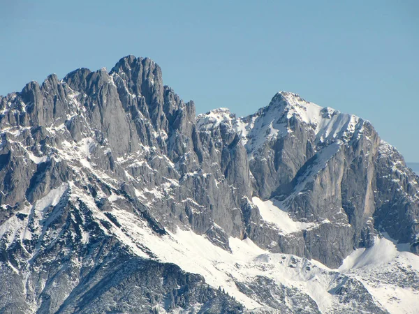 Skifahren Wilden Kaiser — Stockfoto