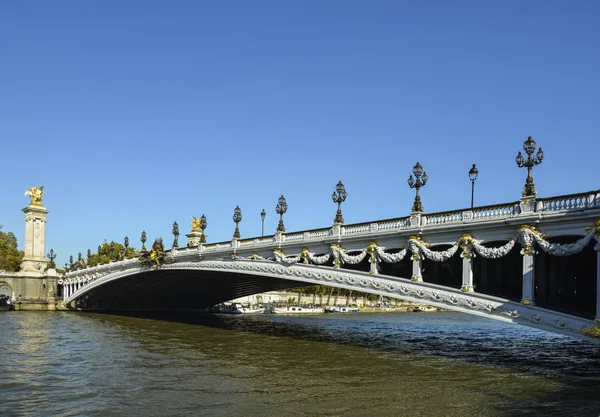 Pont Alexandre Iii Παρίσι Γαλλία Παρίσι Γαλλία — Φωτογραφία Αρχείου