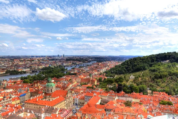 Vue Sur Les Toits Prague Dans République Tchèque Avec Ciel — Photo