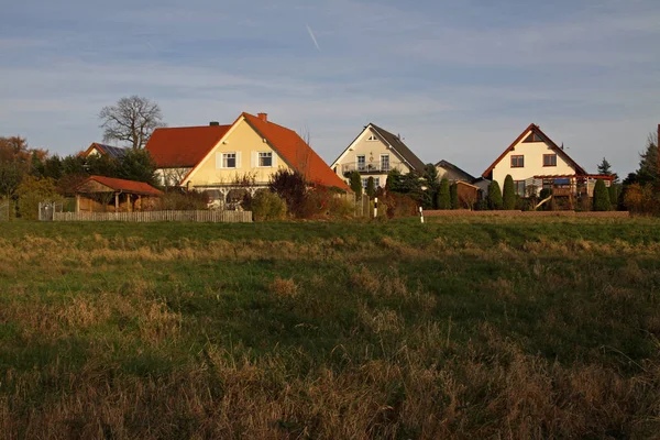 Houten Huis Het Platteland — Stockfoto