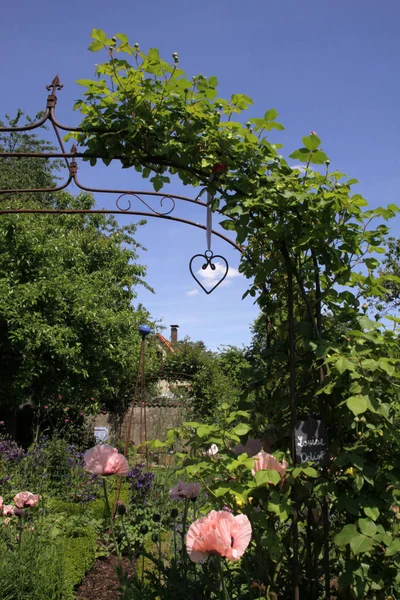 metal heart as garden decoration