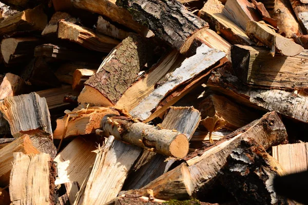 Gehäckseltes Brennholz Holz — Stockfoto