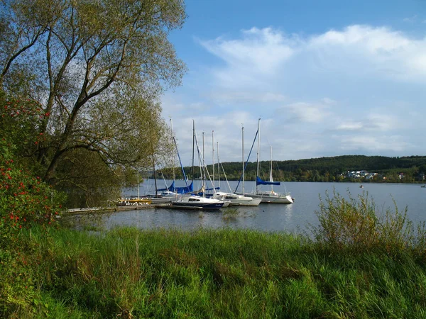 Морські Вітрильні Човни Морській Воді Водний Транспорт — стокове фото