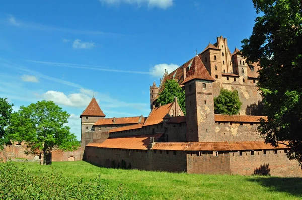 Marienburg Polsku Největší Cihlový Hrad Evropě — Stock fotografie
