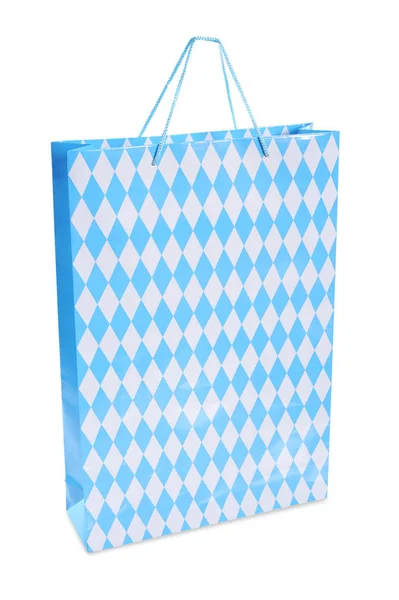 Saco Papel Compras Bavarian Oktoberfest Isolado Branco — Fotografia de Stock