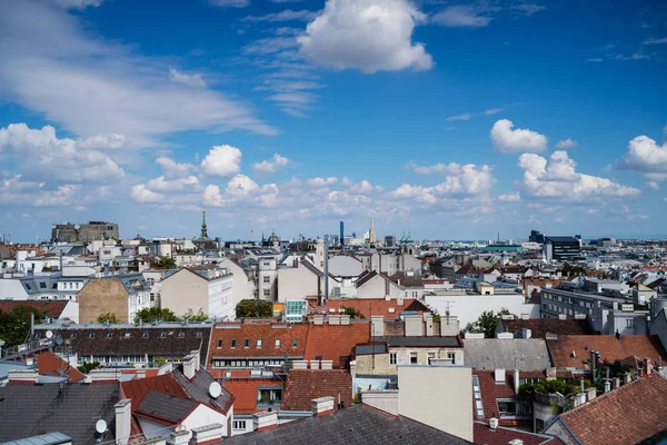 Vista Panorámica Pájaro Paisaje Urbano Capital Austria —  Fotos de Stock