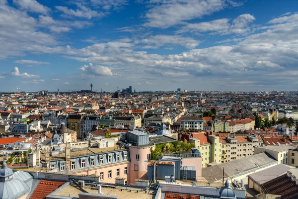 Wien Panorama Aus Der Vogelperspektive Stadtbild Der Hauptstadt Österreichs — Stockfoto