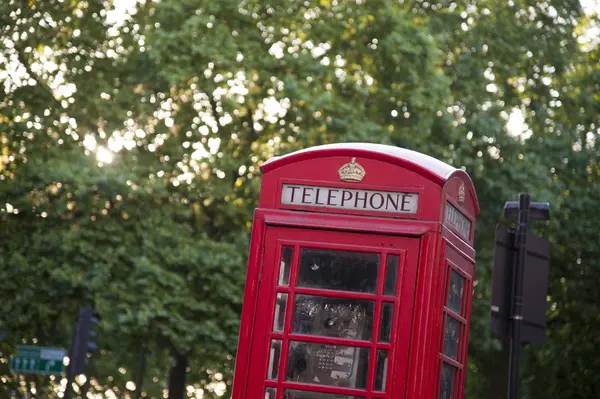 Cabine Telefónica Vermelha Londres Inglaterra — Fotografia de Stock