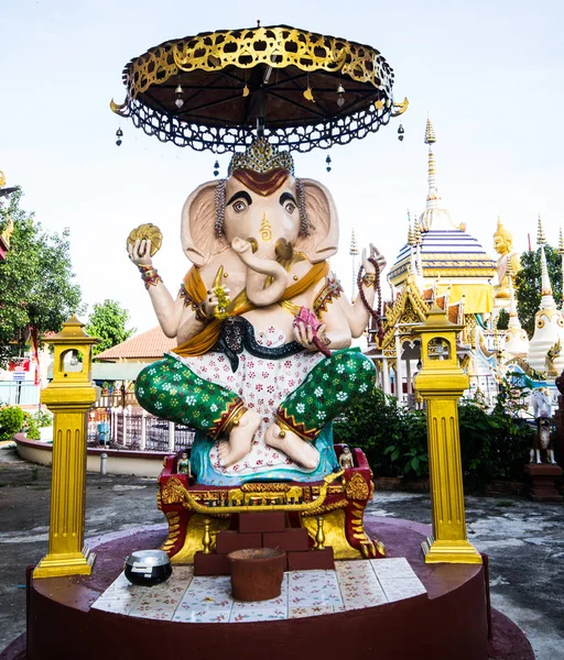 Estatua Ganesha Ganesh Templo Sanpong —  Fotos de Stock