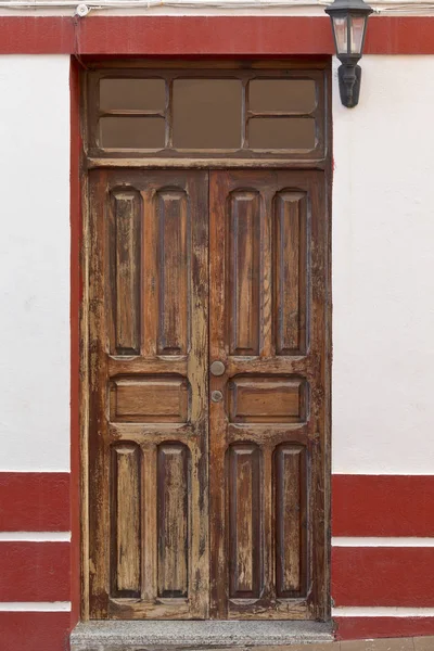 Vecchia Porta Storica Legno Città Garachico Tenerife Isole Canarie Spagna — Foto Stock