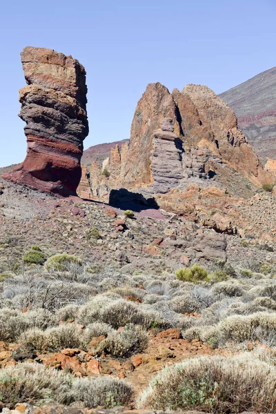 Βραχώδεις Σχηματισμοί Στο Parque Nacional Del Teide Τενερίφη Κανάριοι Νήσοι — Φωτογραφία Αρχείου