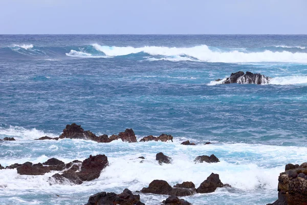 Blick Von Der Playa Martianez Puerto Cruz Teneriffa Spanien Dezember — Stockfoto