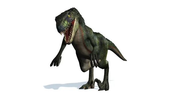 Velociraptor Dinosaur Isolated White Background — Stock Photo, Image