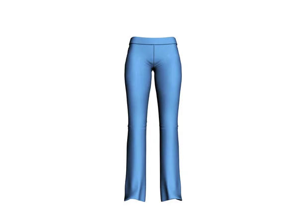 Pantalones Femeninos Azules Aislados Sobre Fondo Blanco —  Fotos de Stock