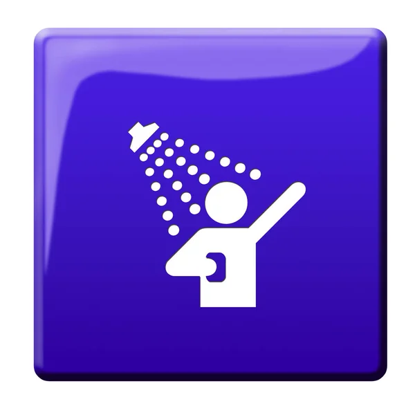 Shower Button Symbol Hygiene — Stockfoto