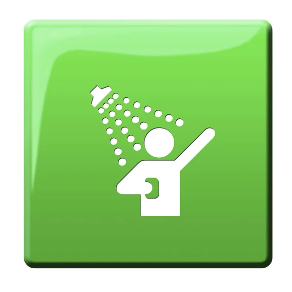 Shower Button Symbol Hygiene — Stock Photo, Image