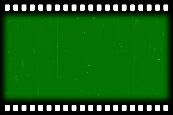 Eski Film Şeritleri Arkaplanı Yeşil Ekran — Stok fotoğraf