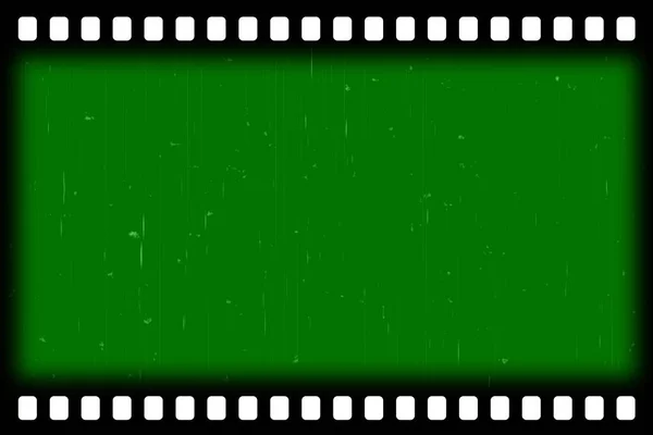 old filmstrips background - green screen