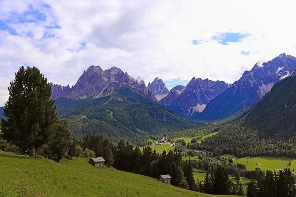 Kilátás Nyílik Szexten Dél Tirol — Stock Fotó