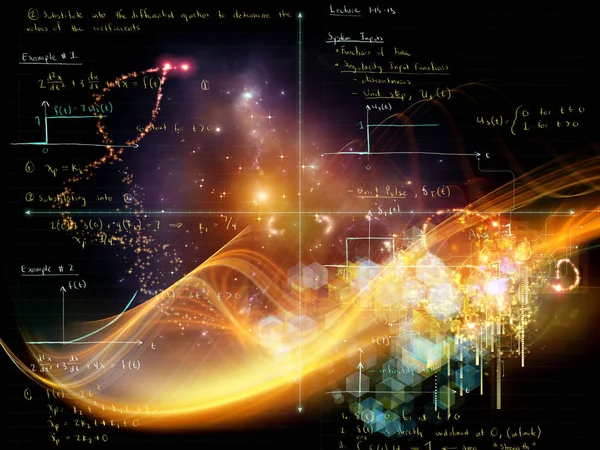 Koordinater Videnskab Serien Abstrakt Design Lavet Noter Lysbølger Tal Emnet - Stock-foto