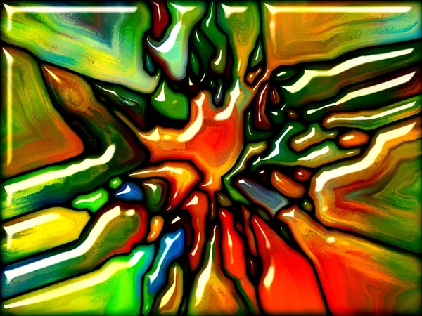 小妖精玻璃系列 想象力 创造力和艺术项目用色彩斑斓的彩色玻璃图案艺术背景 — 图库照片