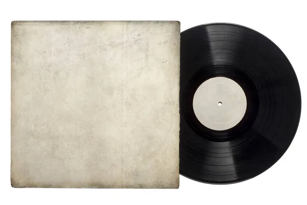 Vinile Long Play Record Uno Sfondo Bianco Con Spazio Copia — Foto Stock