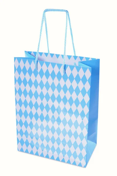Bavarian Oktoberfest Paper Shopping Bag Isolated White — Stock Photo, Image