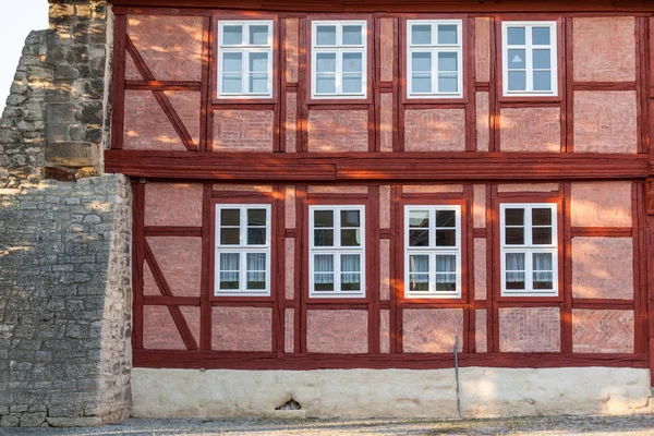 Halvtimrat Hus Harsleben — Stockfoto