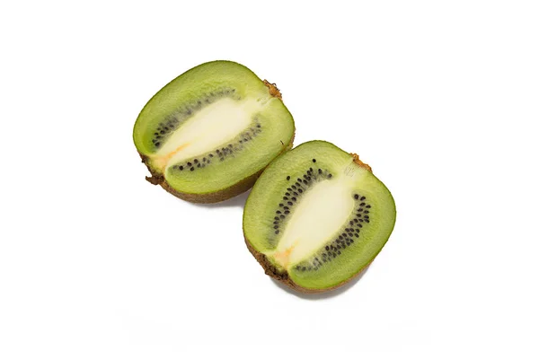 Kiwi Vruchten Gesneden Geïsoleerd — Stockfoto