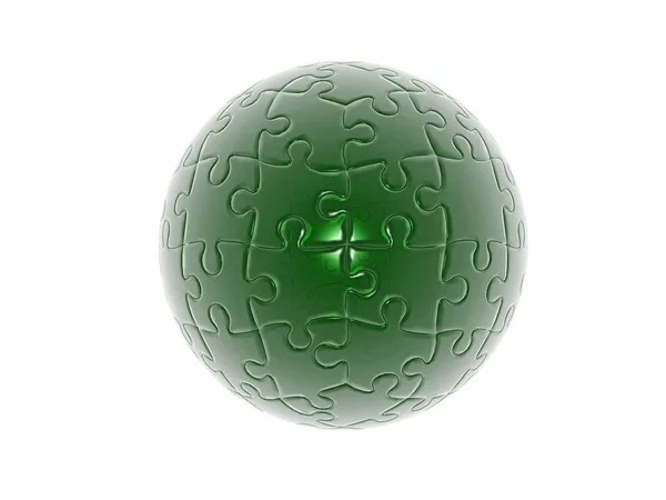 Jigsaw Puzzle Ball Connectivity — Stock Photo, Image