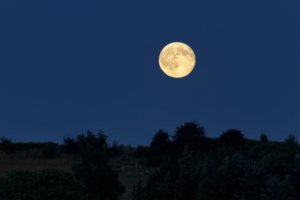 Céu Com Lua Luz Lunar — Fotografia de Stock