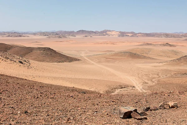 Zicht Woestijnlandschap Namibië — Stockfoto