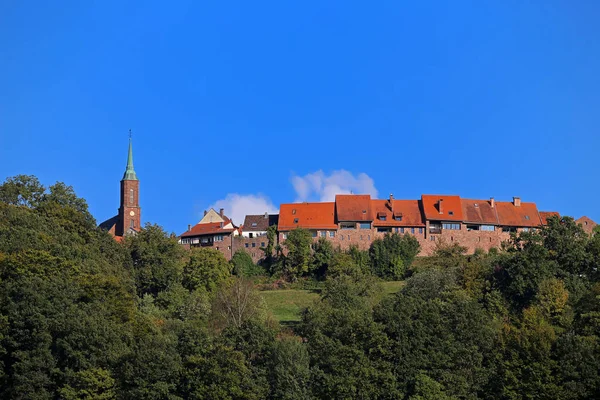 Láttam Hegyi Dilsberg Neckar — Stock Fotó