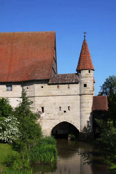 Malebný Pohled Krásnou Středověkou Architekturu — Stock fotografie