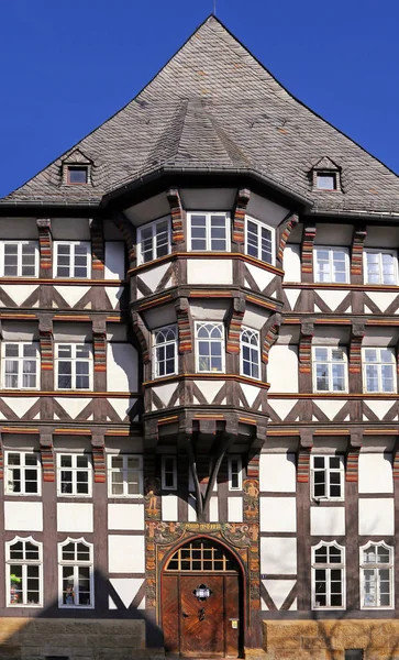 Patrizierhaus Goslar Bau Der Stadtbibliothek — Stockfoto