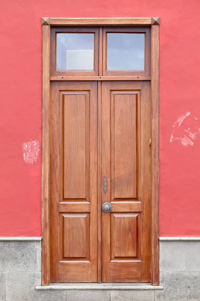 Tradizionale Vecchia Porta Legno Nella Città Garachico Tenerife Isole Canarie — Foto Stock