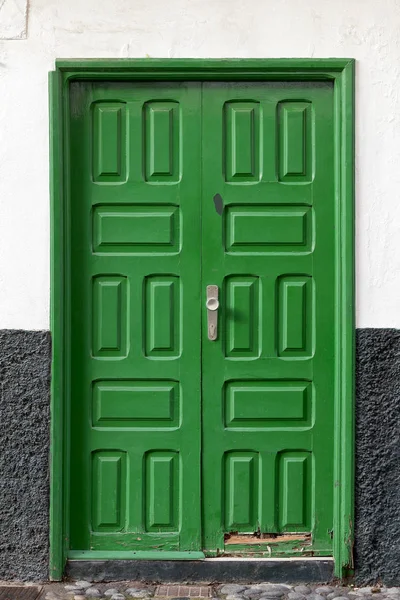 Old Historic Wooden Door Puerto Cruz Tenerife Canary Islands Spain — Stock Photo, Image