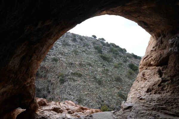 Cueva Milatos Creta Verde Naturaleza Espeleología Cuevas Geología Sur Mediterráneo —  Fotos de Stock