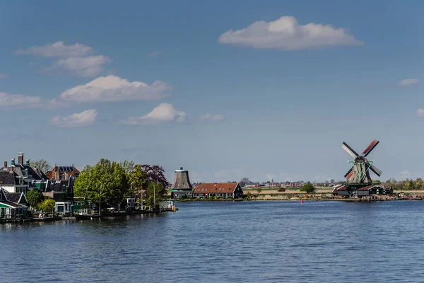 Ανεμόμυλοι Στο Zaanse Schans Ολλανδία — Φωτογραφία Αρχείου