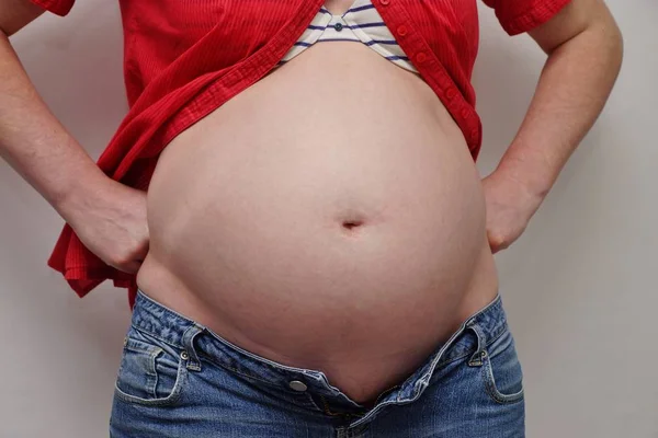 Pregnant Woman Heart Attack — Stock Photo, Image